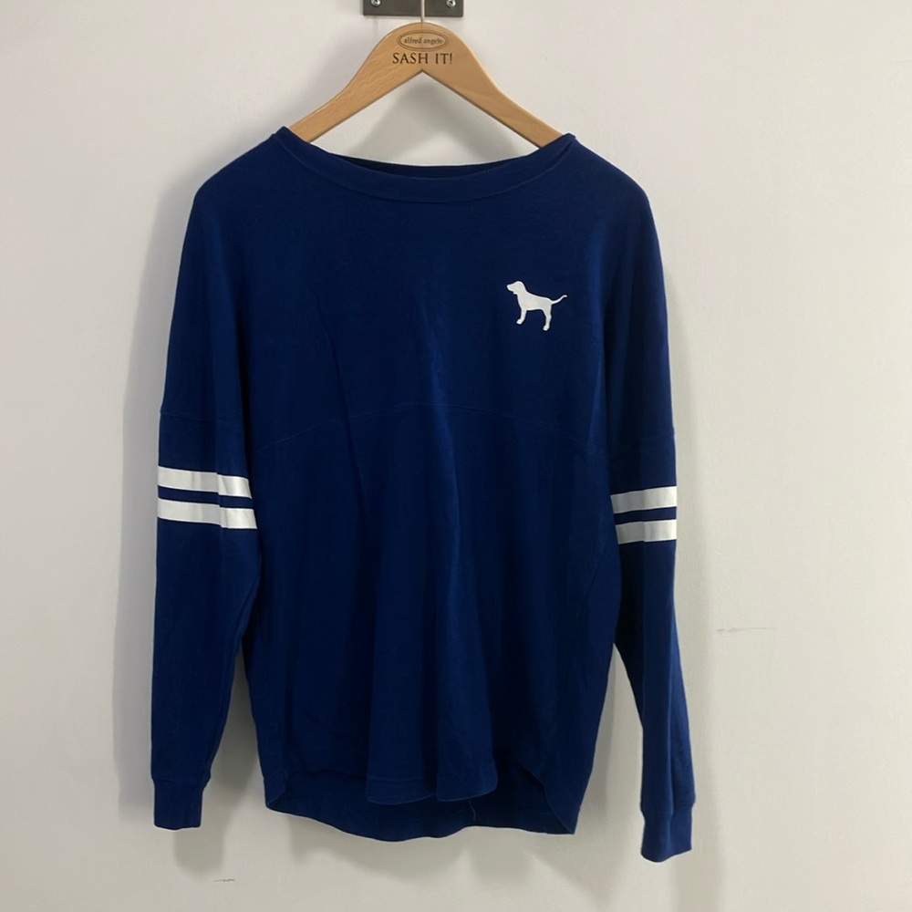 PINK Long Sleeve with White Stripes